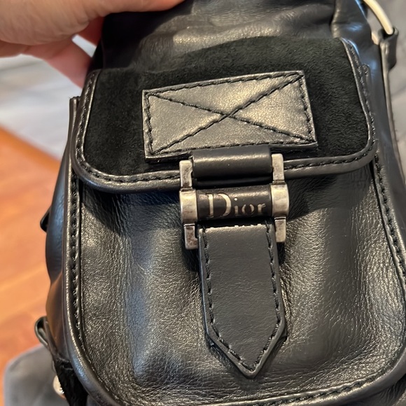 Beautiful classy Christian Dior satchel in black leather and suede never worn - Picture 3 of 7
